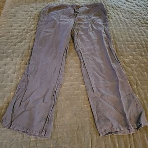 Dark Grey Linen Pants 32" Inseam L